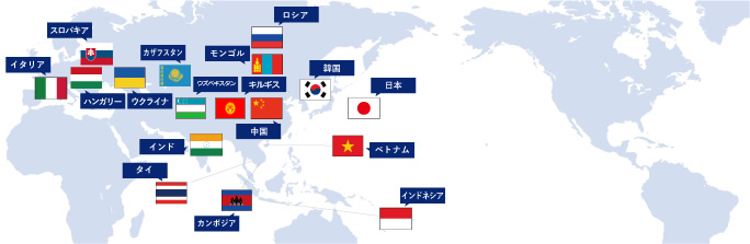 世界13カ国36大学
